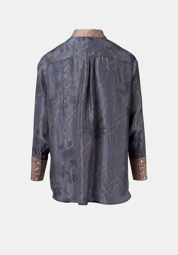 Shirt Simple Taj Flowers Dark Night - Traces of Me