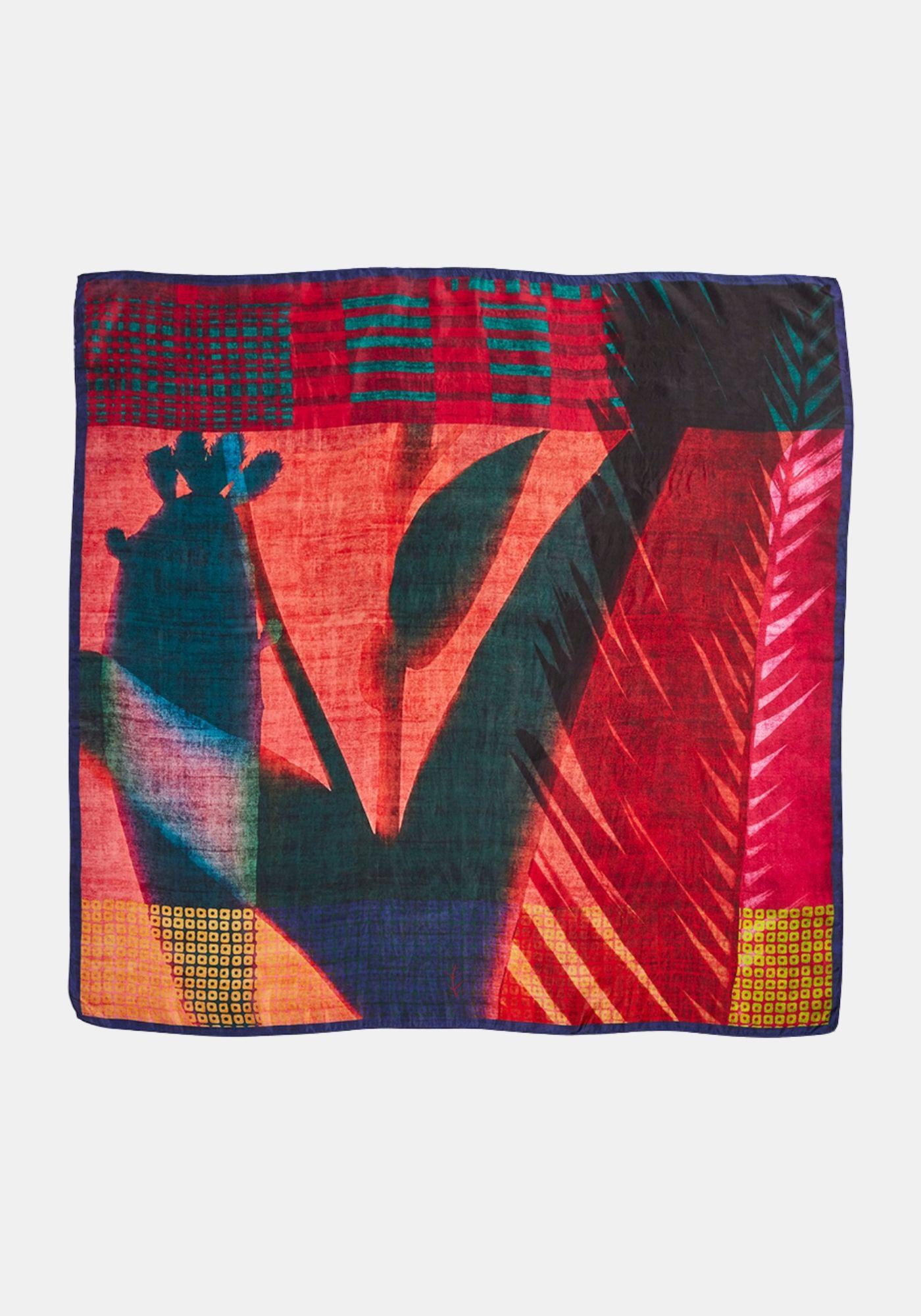 SIlk Scarf Square Babylonia - Traces of Me