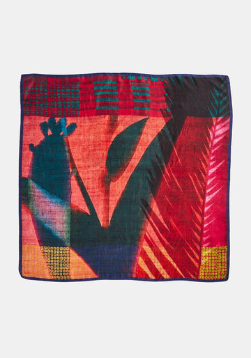 SIlk Scarf Square Babylonia - Traces of Me