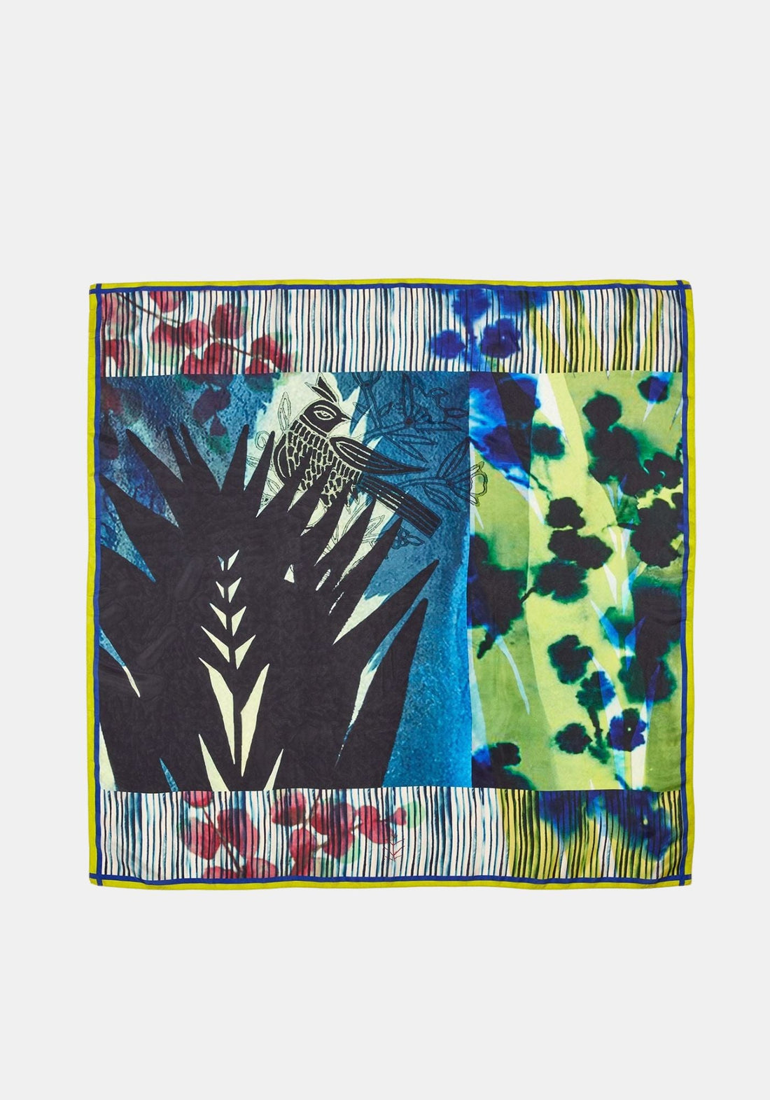 SIlk Scarf Square Black Dongo - Traces of Me