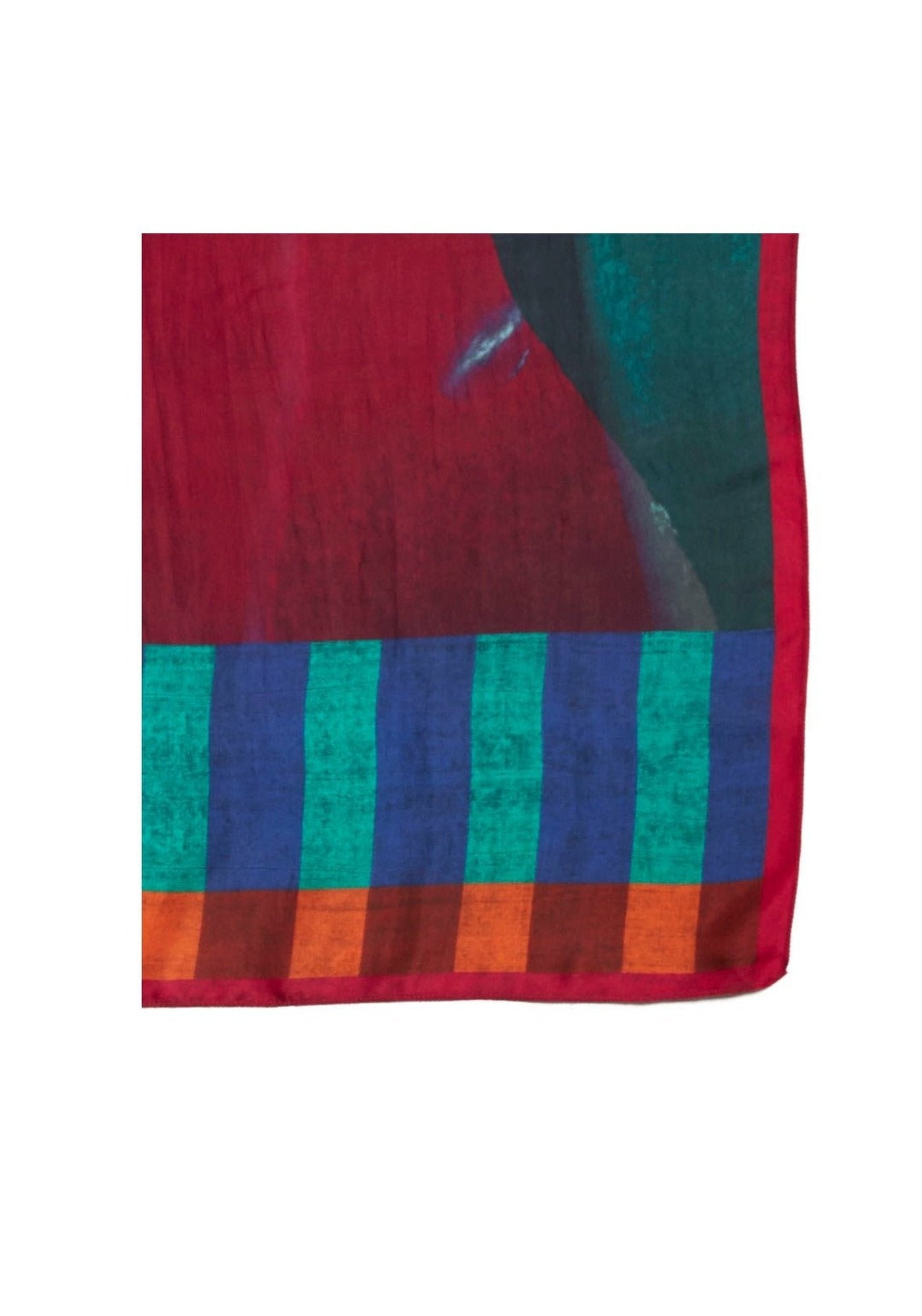 SIlk Scarf Square Camelia Leaves - Traces of Me