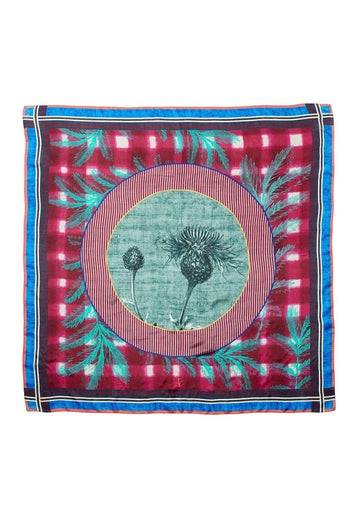 Silk Scarf Square Centaurea - Traces of Me