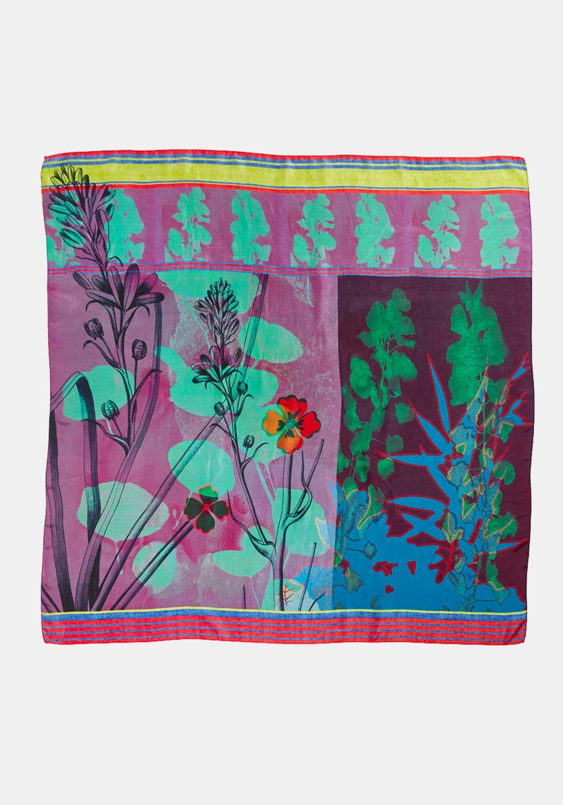 SIlk Scarf Square Eucalyptus - Traces of Me