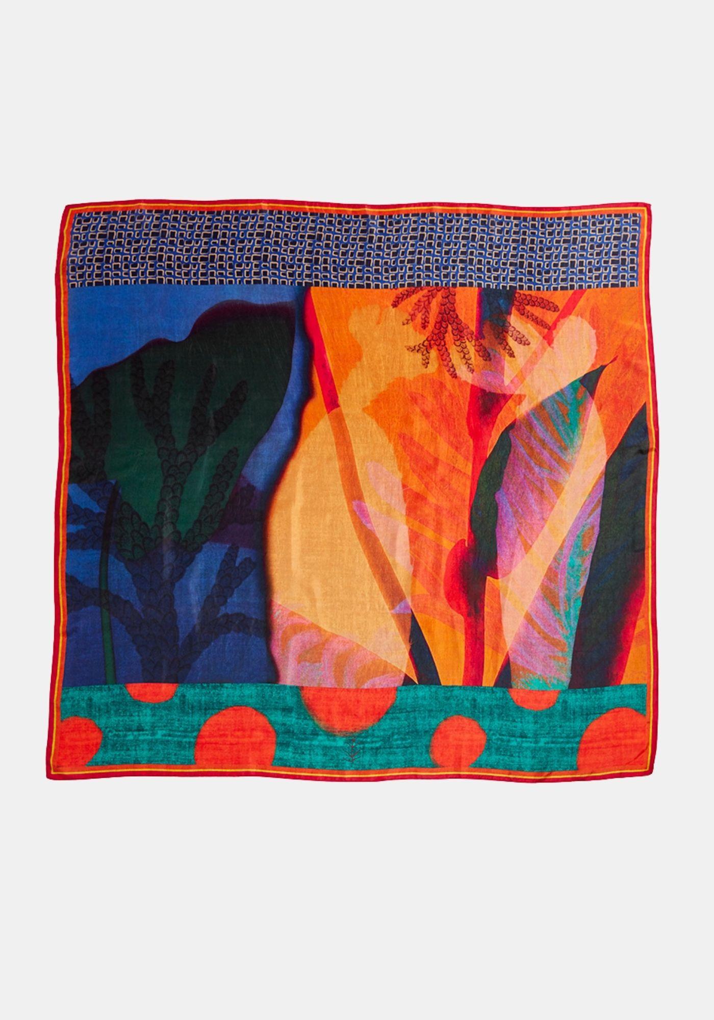 SIlk Scarf Square Nyiri Desert - Traces of Me