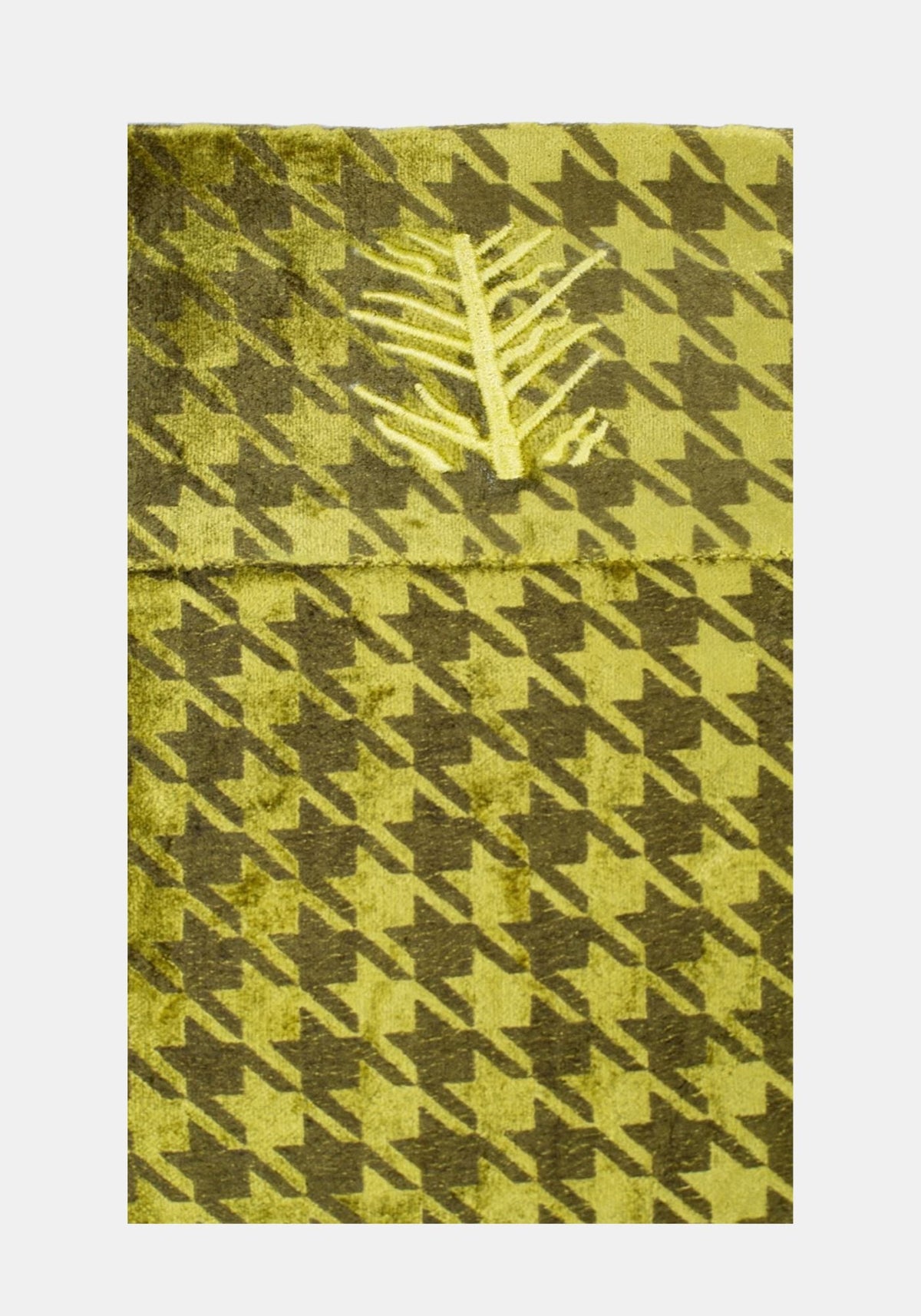 Skirt Bulb Maxy pied de Poule – Citronelle, cotton-silk blend, alternate view | Traces of Me