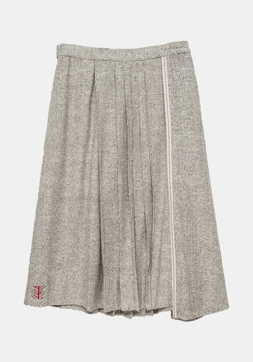 Skirt Hybrid Ostrich – Natural, silk, alternate view | Traces of Me