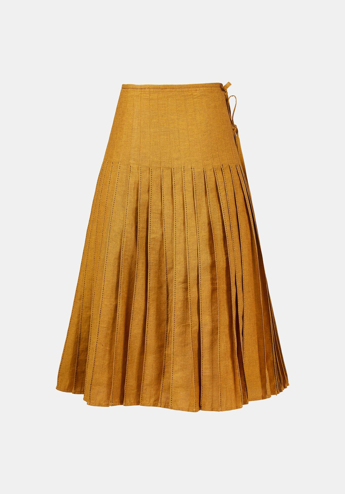 Skirt Overlap Pleated Saffron - Traces of Me