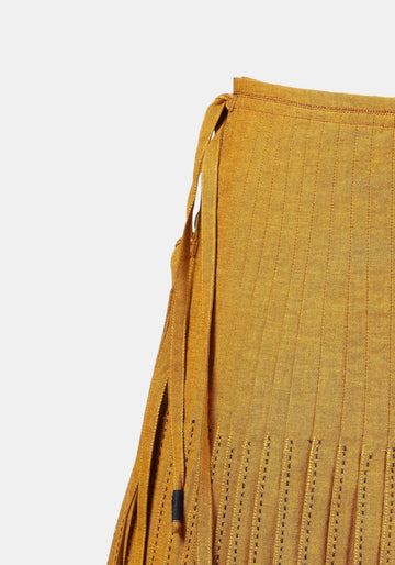 Skirt Overlap Pleated Saffron - Traces of Me