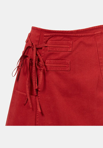 Saia Overlap Twill – Bossa Nova, algodão, vista alternativa | Traces of Me