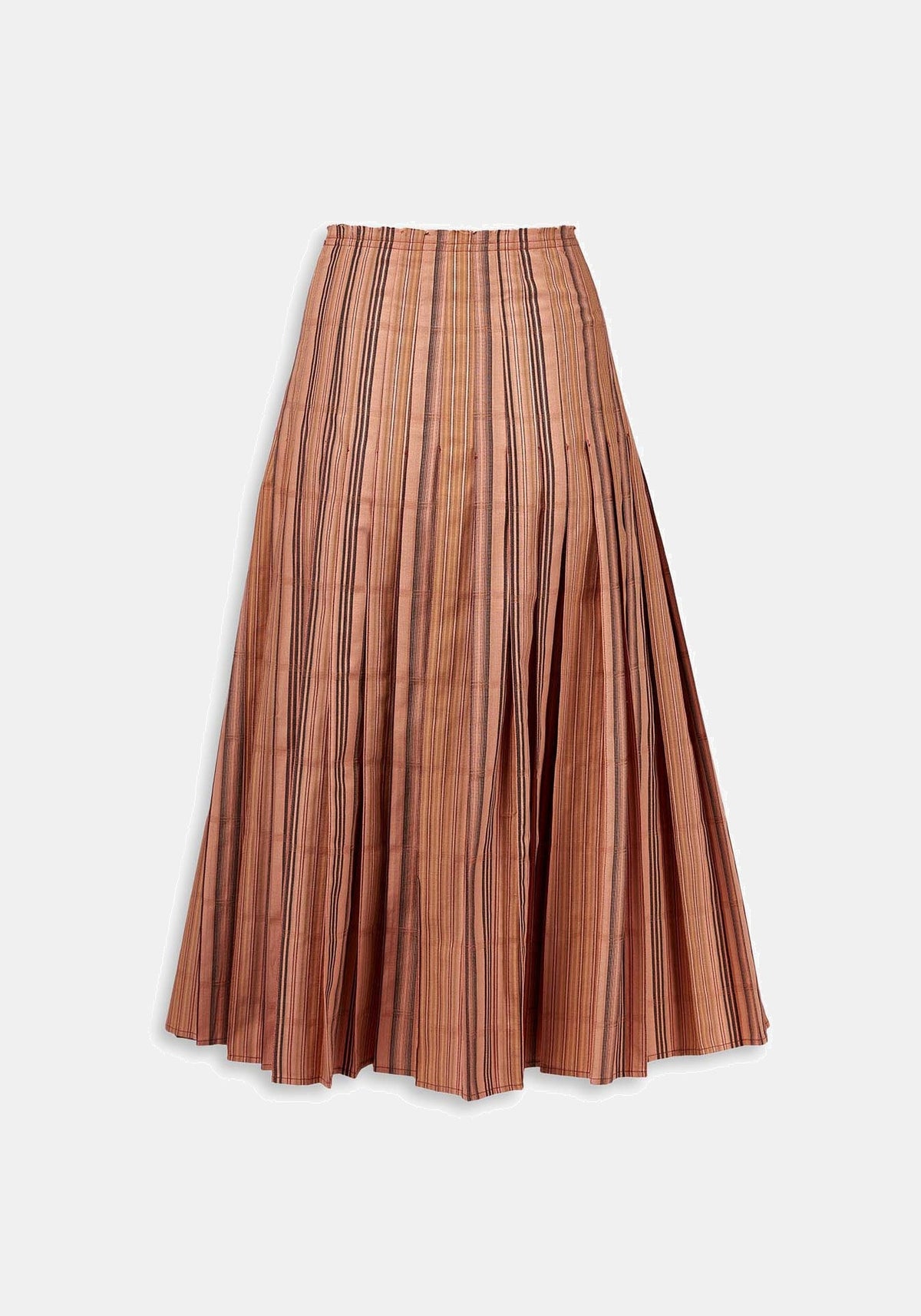 Skirt Pleated Overlap Stripes - Traces of Me