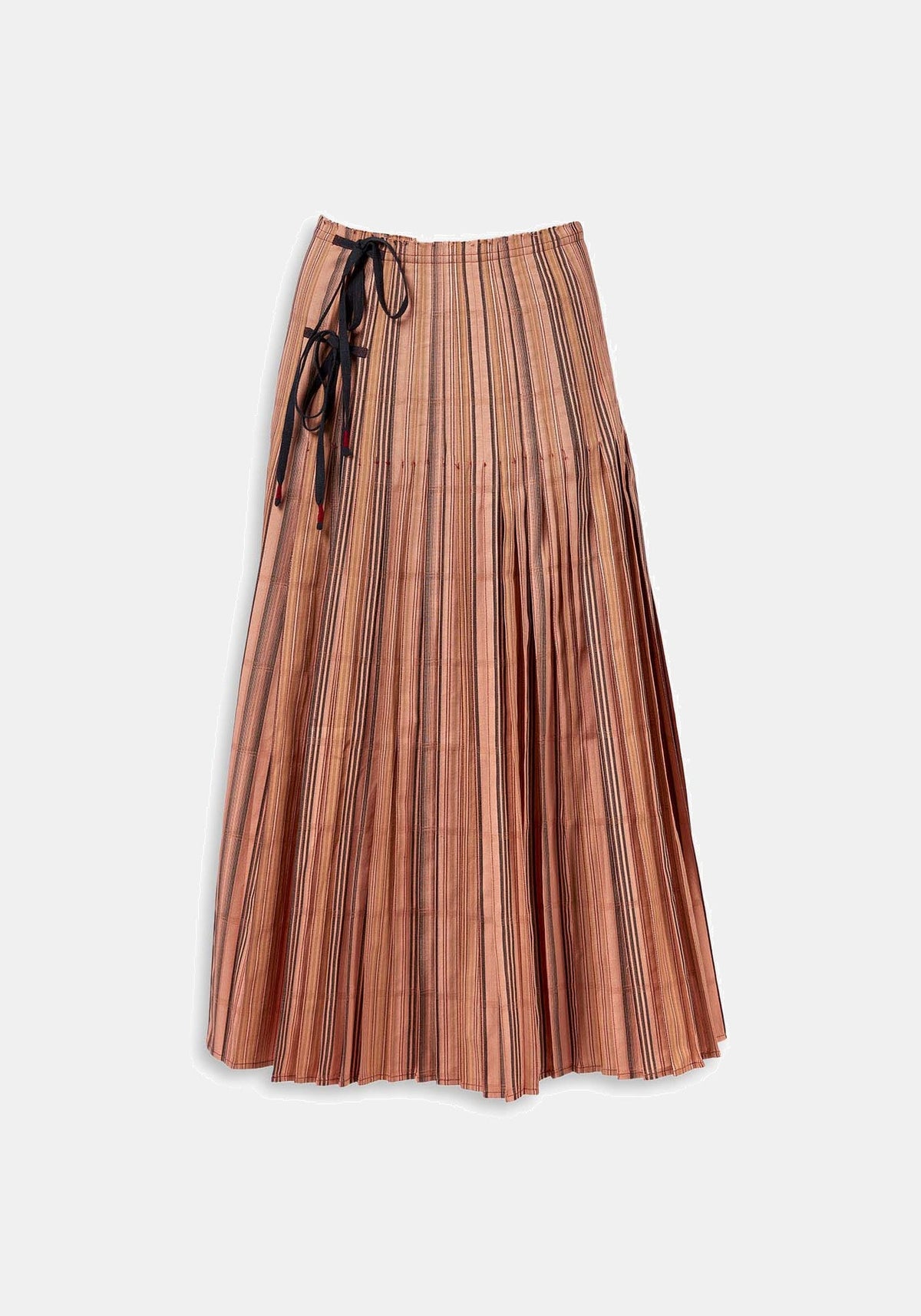 Skirt Pleated Overlap Stripes - Traces of Me
