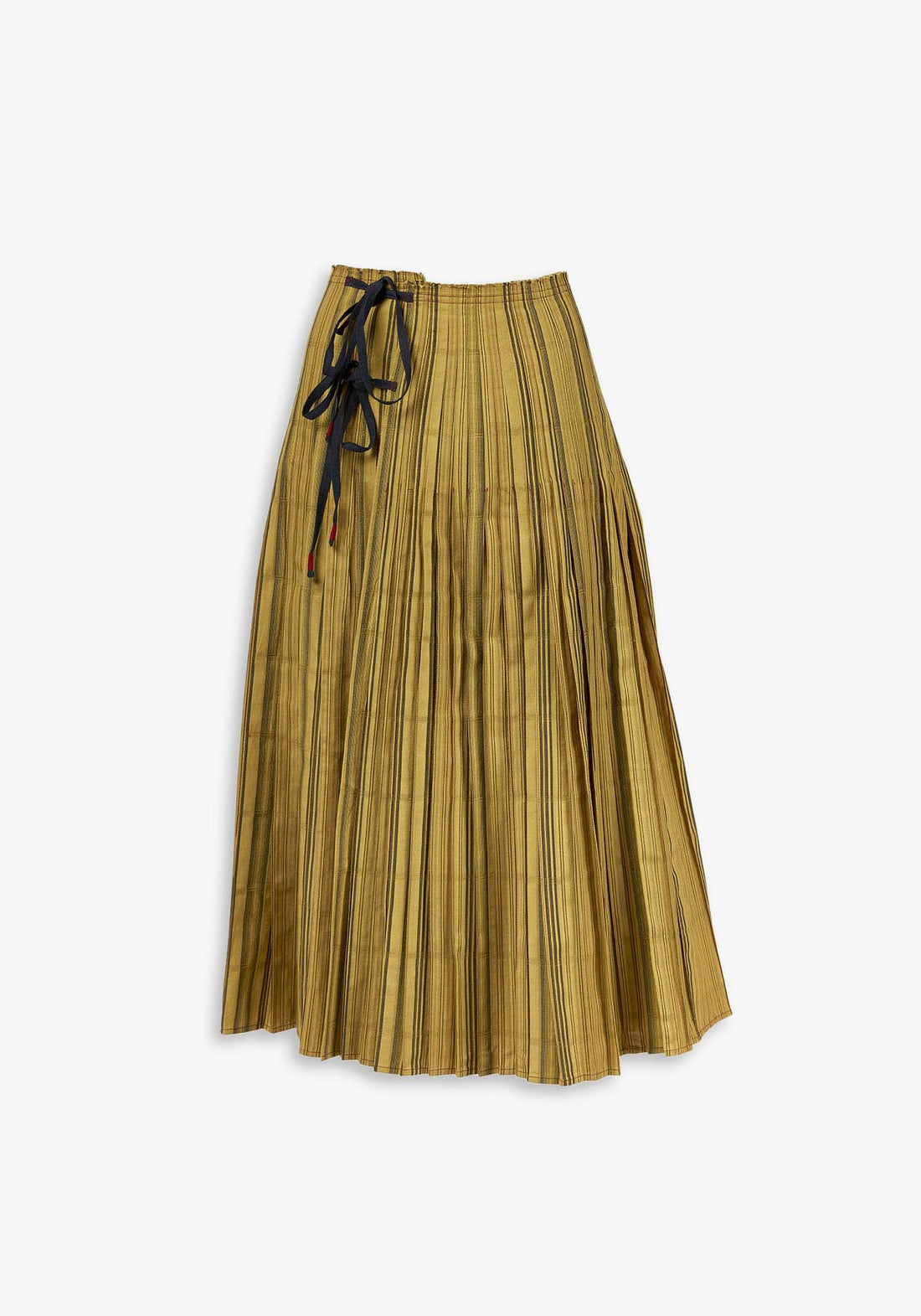 Skirt Pleated Overlap Stripes - Traces of Me