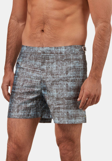 Swim Shorts Buckles Japanese Texture - Traces of Me
