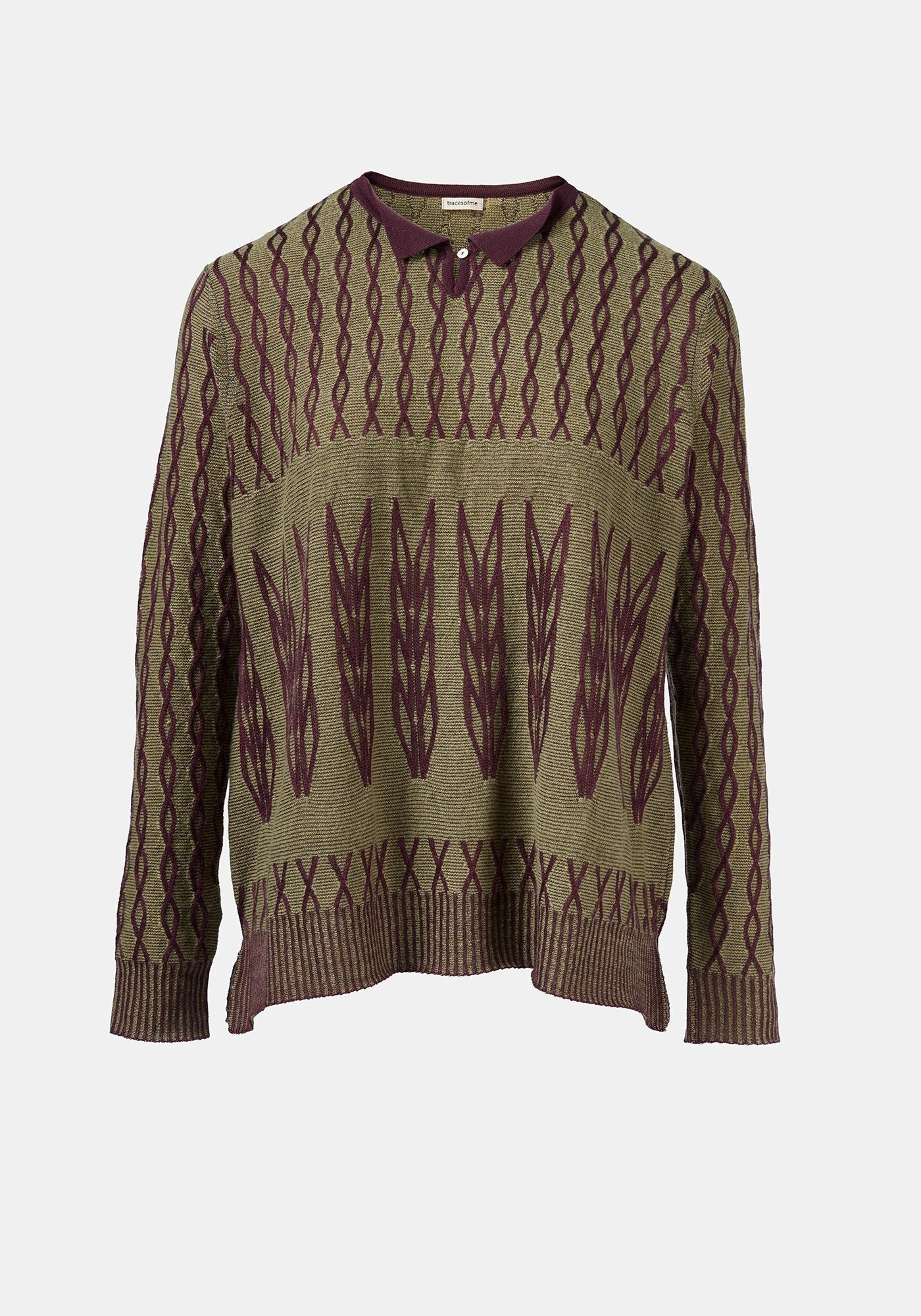 Top Key Polo Collar Sage Green - Traces of Me