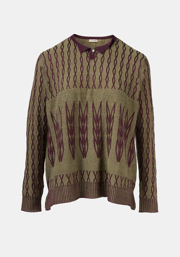 Top Key Polo Collar Sage Green - Traces of Me