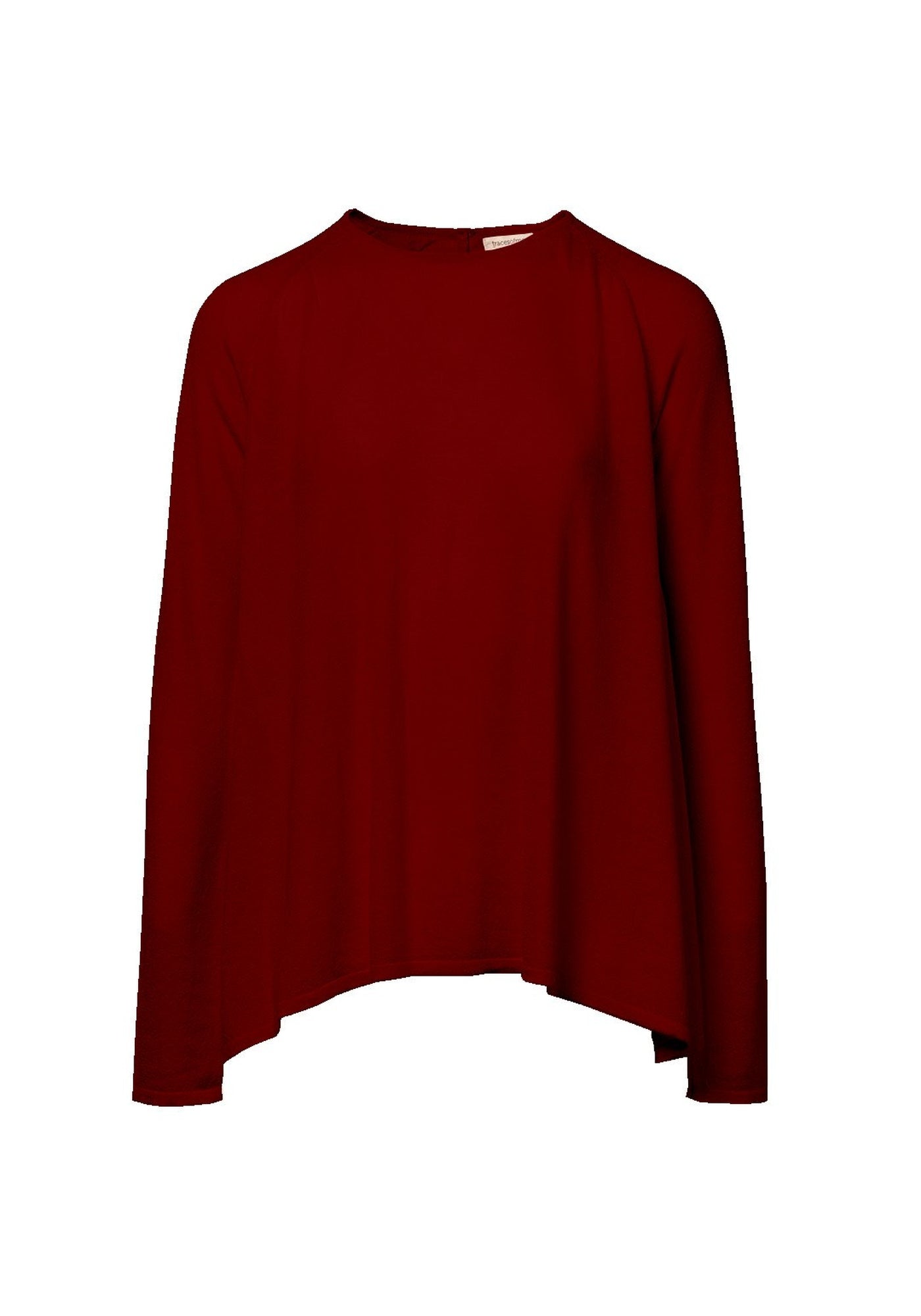 Top Key Round Neck Long Sleeves Cherry - Traces of Me