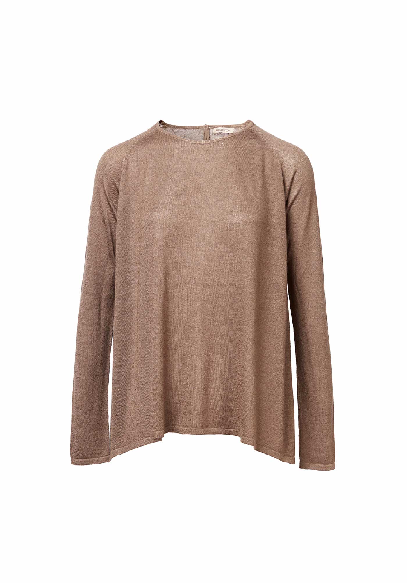 Top Key Round Neck Long Sleeves Shatoosh - Traces of Me