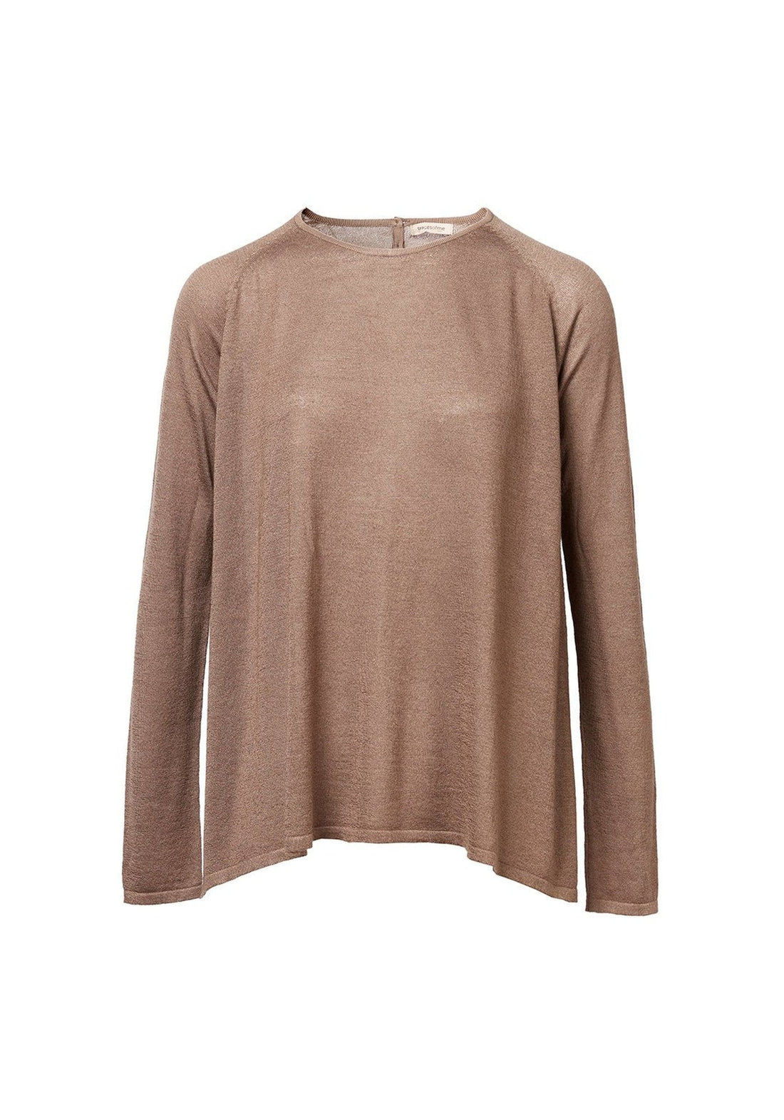 Top Key Round Neck Long Sleeves Shatoosh - Traces of Me