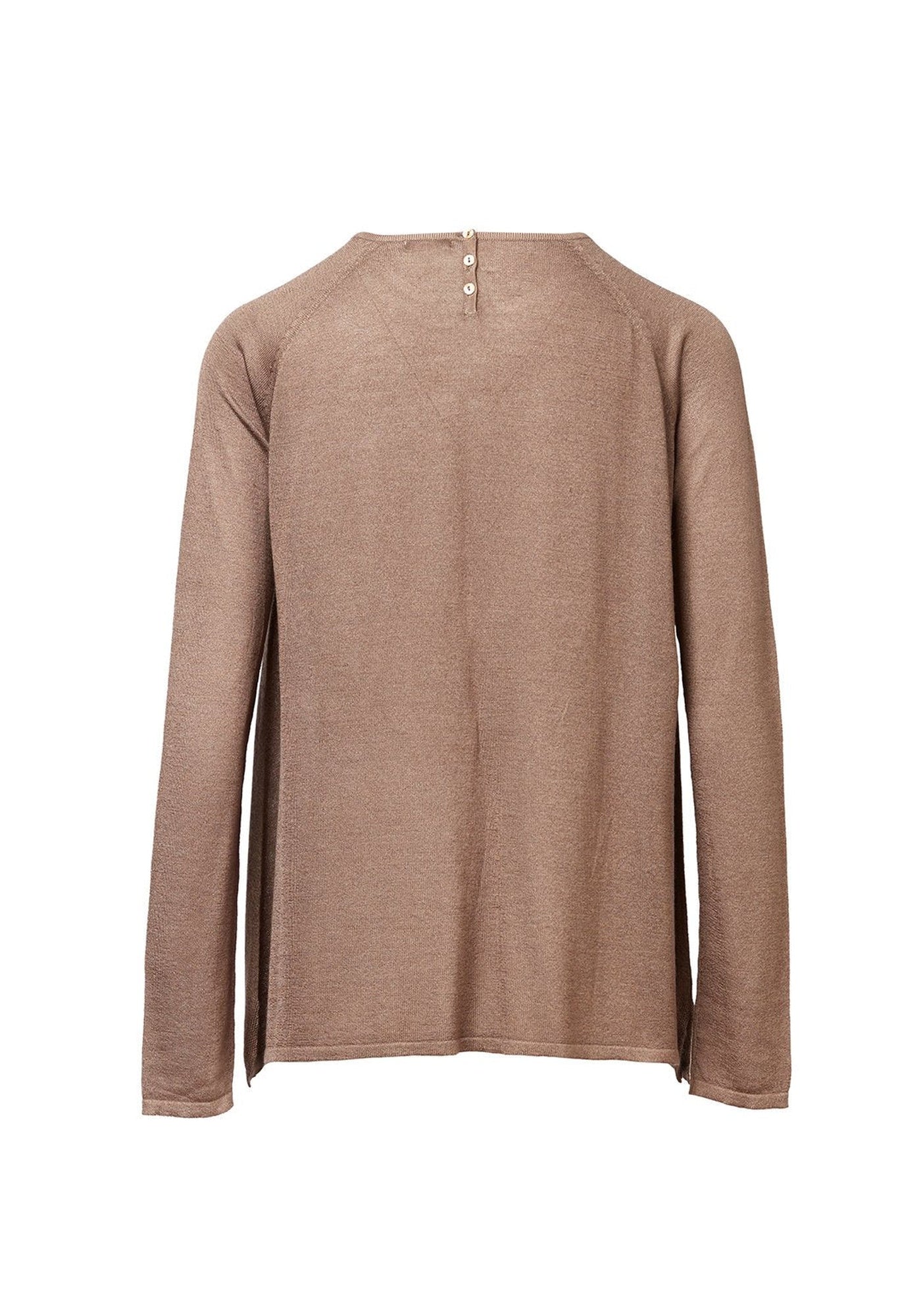 Top Key Round Neck Long Sleeves Shatoosh - Traces of Me