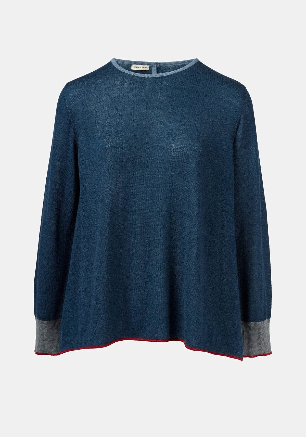 Top Key Round Neck Navy - Traces of Me