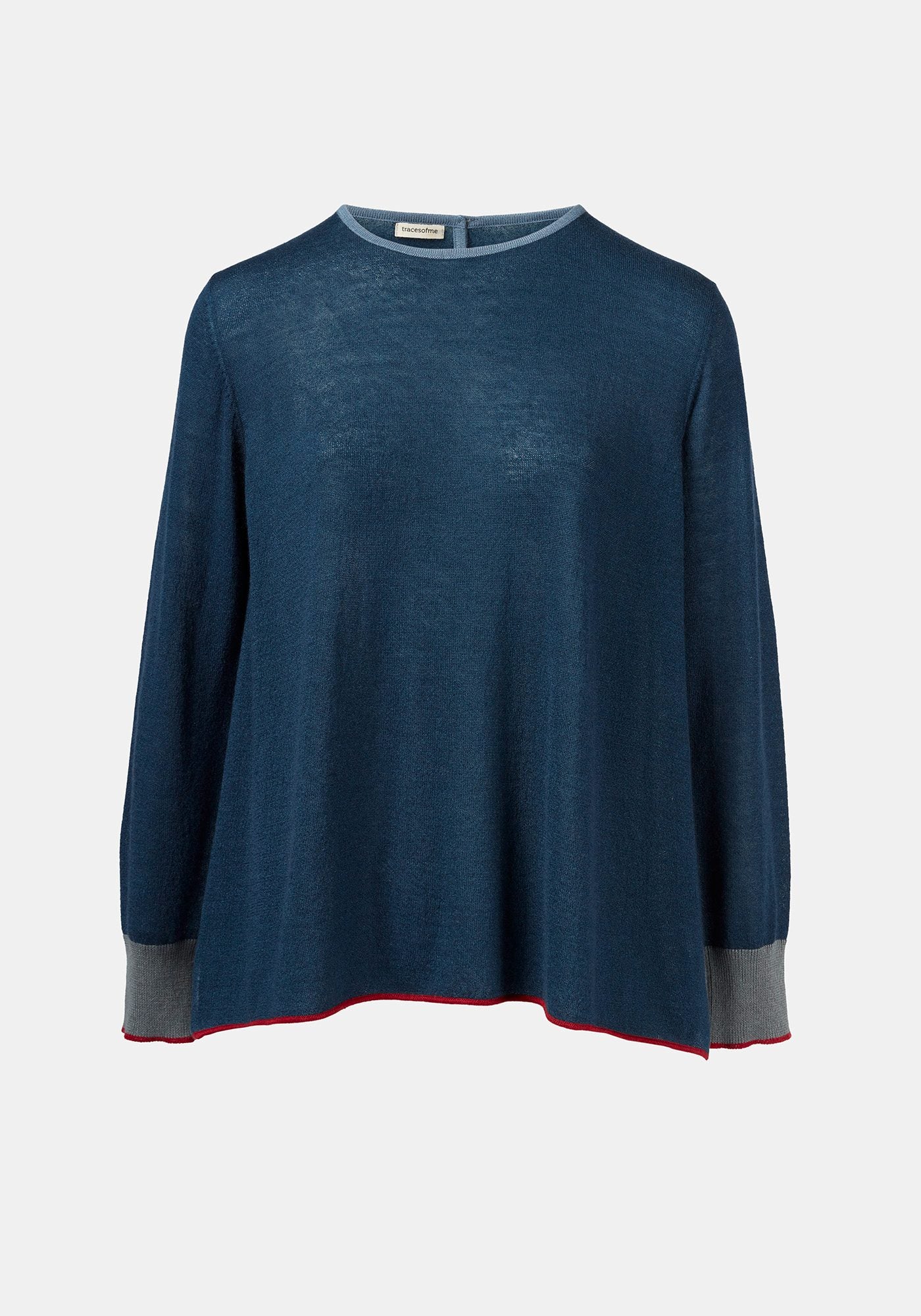 Top Key Round Neck Navy - Traces of Me