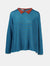 Top Key Round Neck Polo Stripes Duck Green - Traces of Me