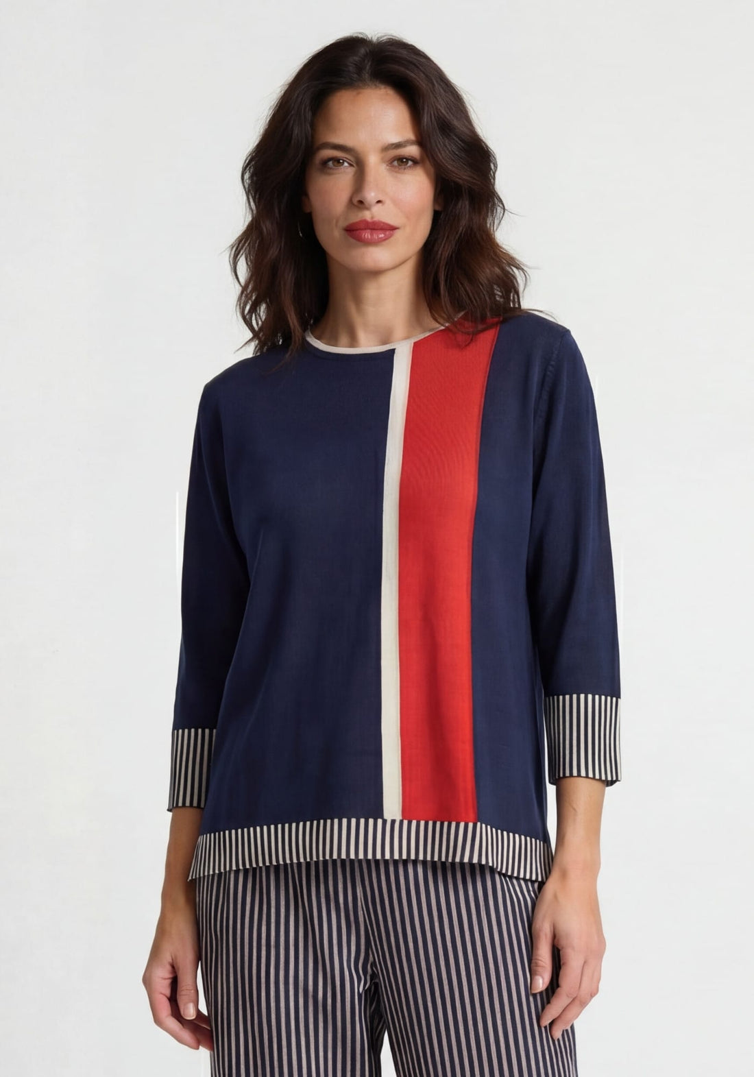 Top Key Round Neck Stripe - Traces of Me