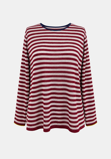 Top Key Round Neck Stripes - Traces of Me