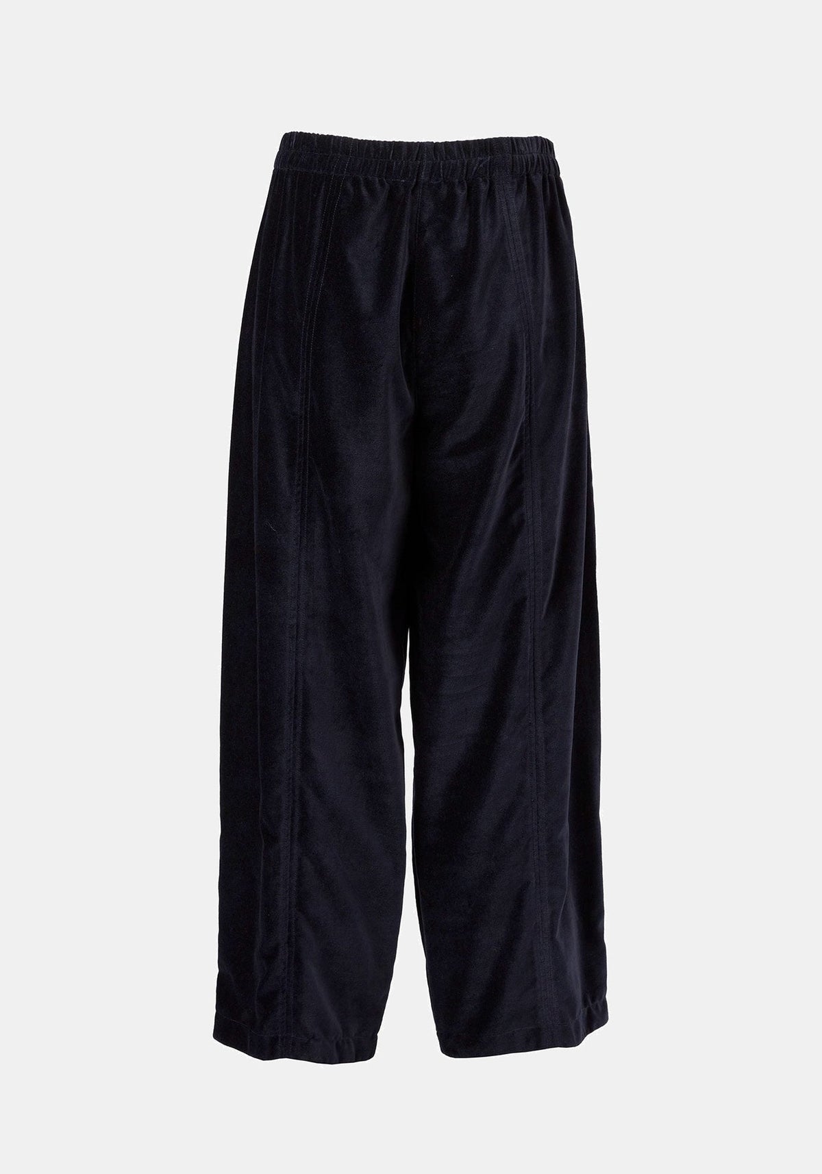Calças Kate Velvet Mood Dark Night – algodão-viscose blend, vista de produto | Traces of Me