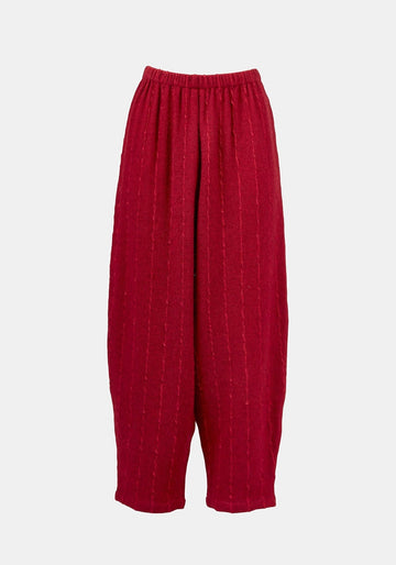 Trousers Oriental Hemp Stripes Cherry - Traces of Me