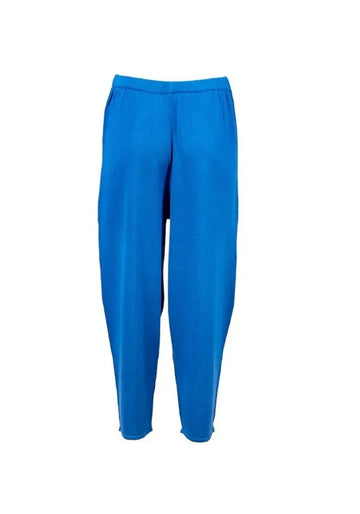 Trousers Oriental Knitted – Sapphire, silk, alternate view | Traces of Me