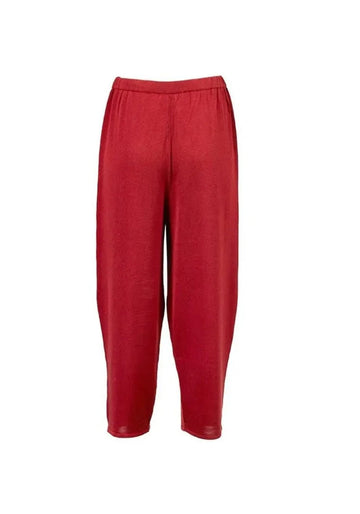 Trousers Oriental Knitted – Rust, silk, product view | Traces of Me