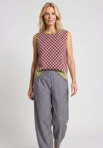 Trousers Oriental Stripes Indigo - Traces of Me