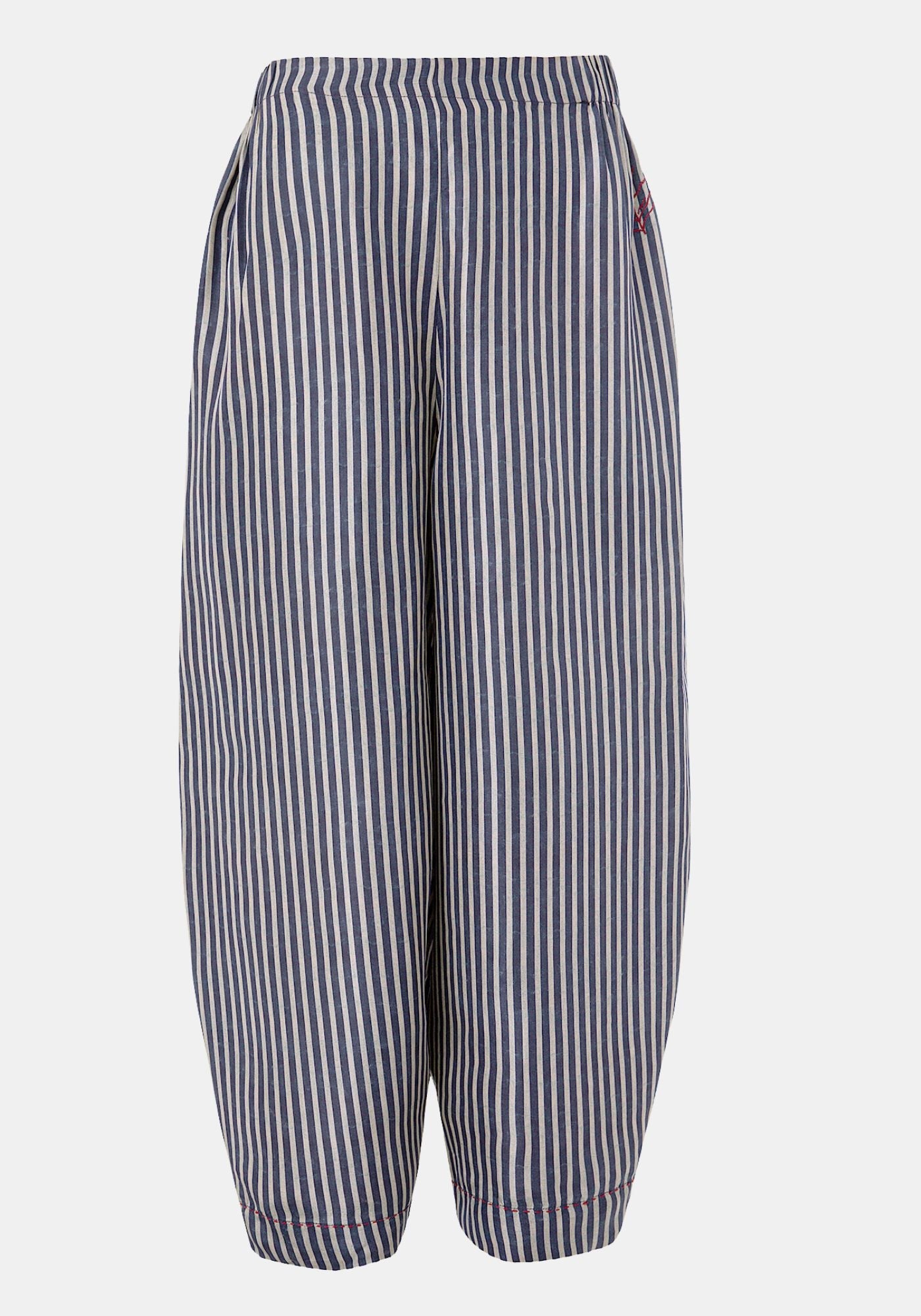 Trousers Oriental Stripes Indigo - Traces of Me