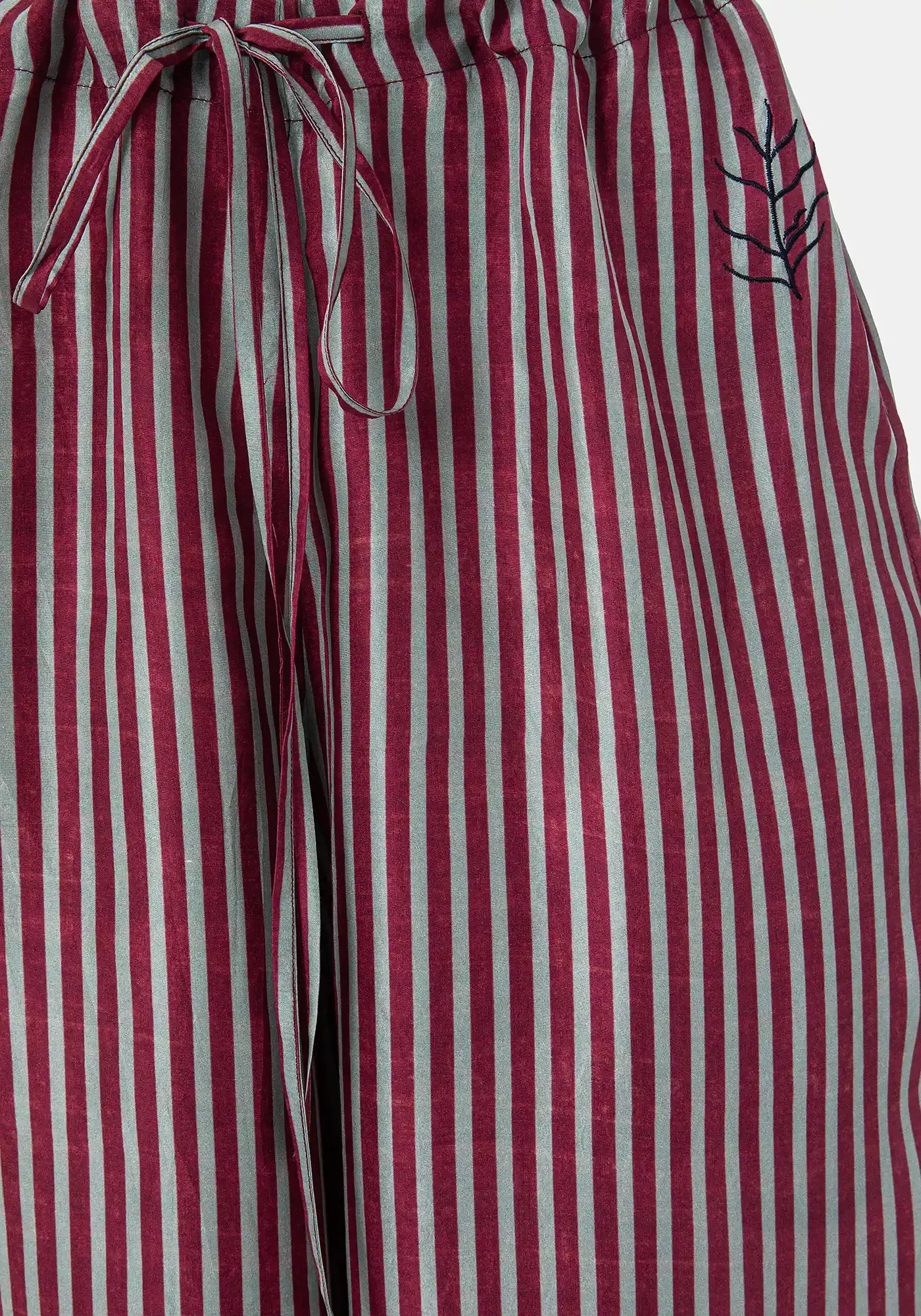 Trousers Oriental Stripes TM Rouge - Traces of Me
