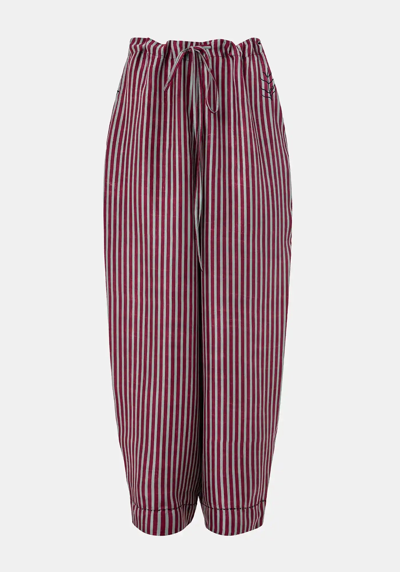Trousers Oriental Stripes TM Rouge - Traces of Me