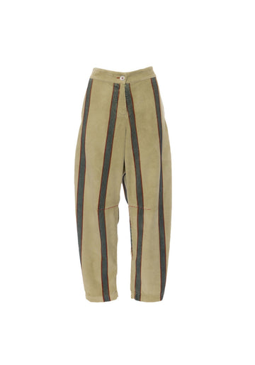 Trousers Oskar One Stripe – Weeping Willow, cotton, product view | Traces of Me