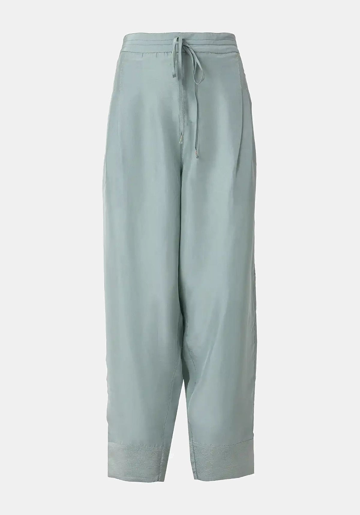 Pantalones Peter Jadeite – seda, vista de producto | Traces of Me