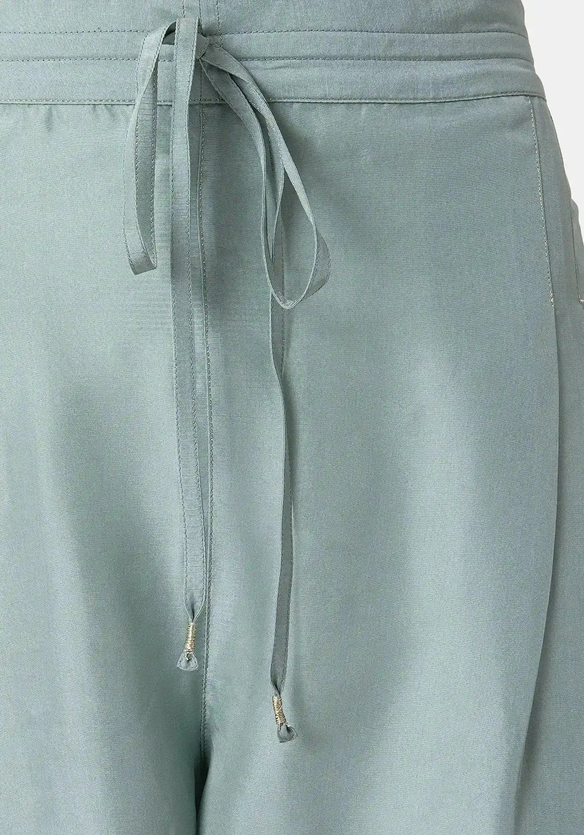 Pantalones Peter Jadeite – seda, vista alternativa | Traces of Me