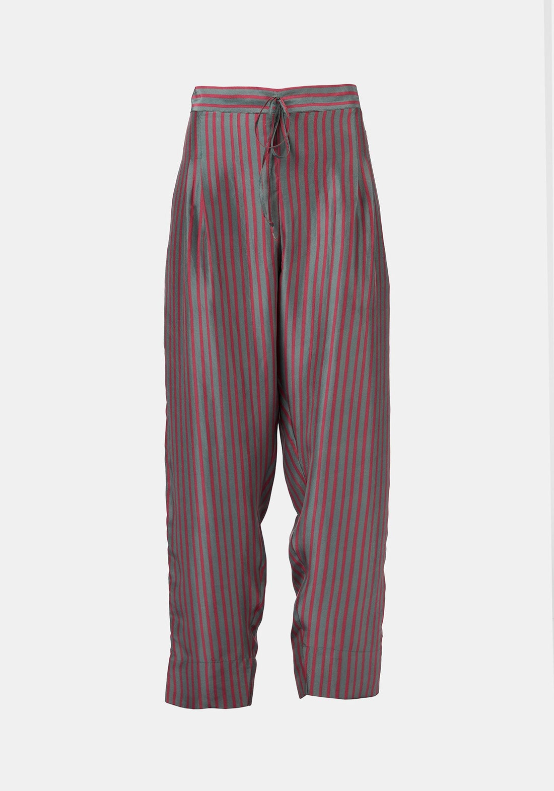 Trousers Peter Stripes Duck Green l Cheery - Traces of Me