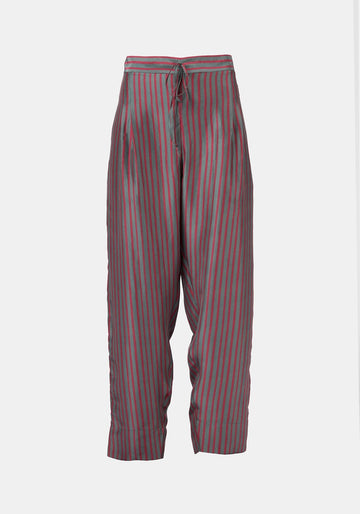 Trousers Peter Stripes Duck Green l Cheery - Traces of Me