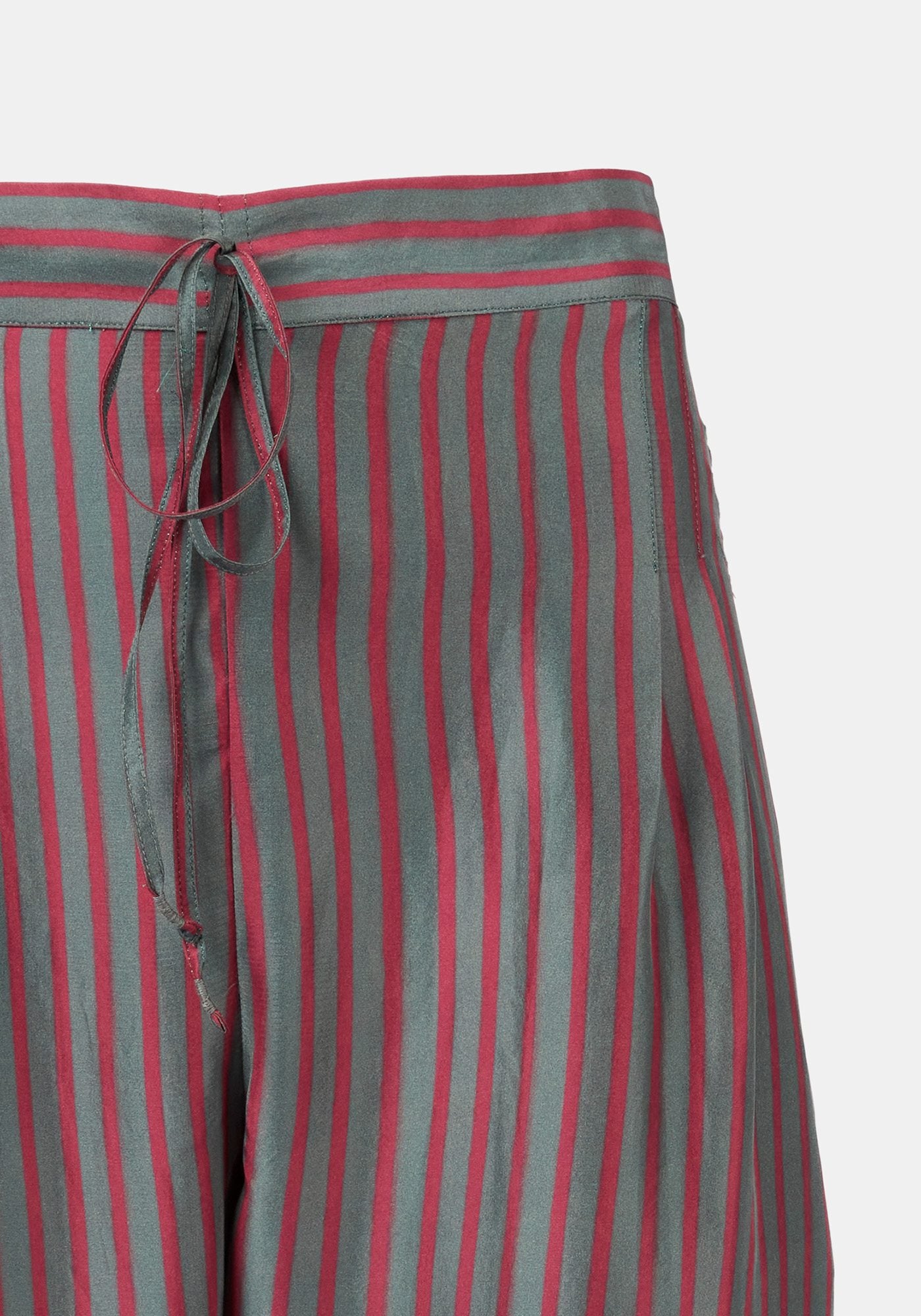 Trousers Peter Stripes Duck Green l Cheery - Traces of Me