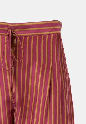 Trousers Peter Stripes Prune - Traces of Me