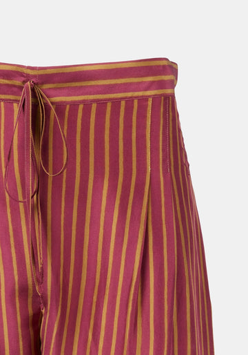 Trousers Peter Stripes Prune - Traces of Me