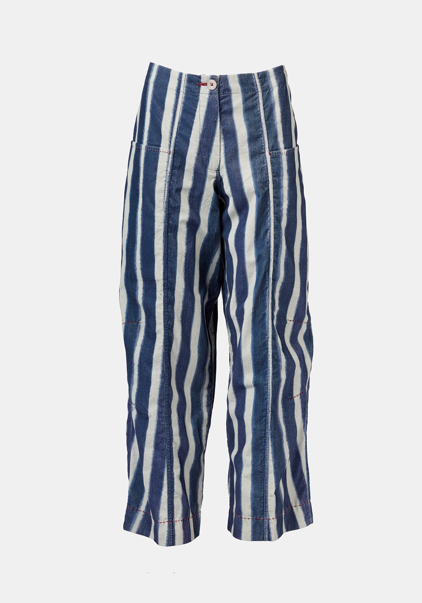 Trousers Zayin Watercolour Stripes Indigo - Traces of Me
