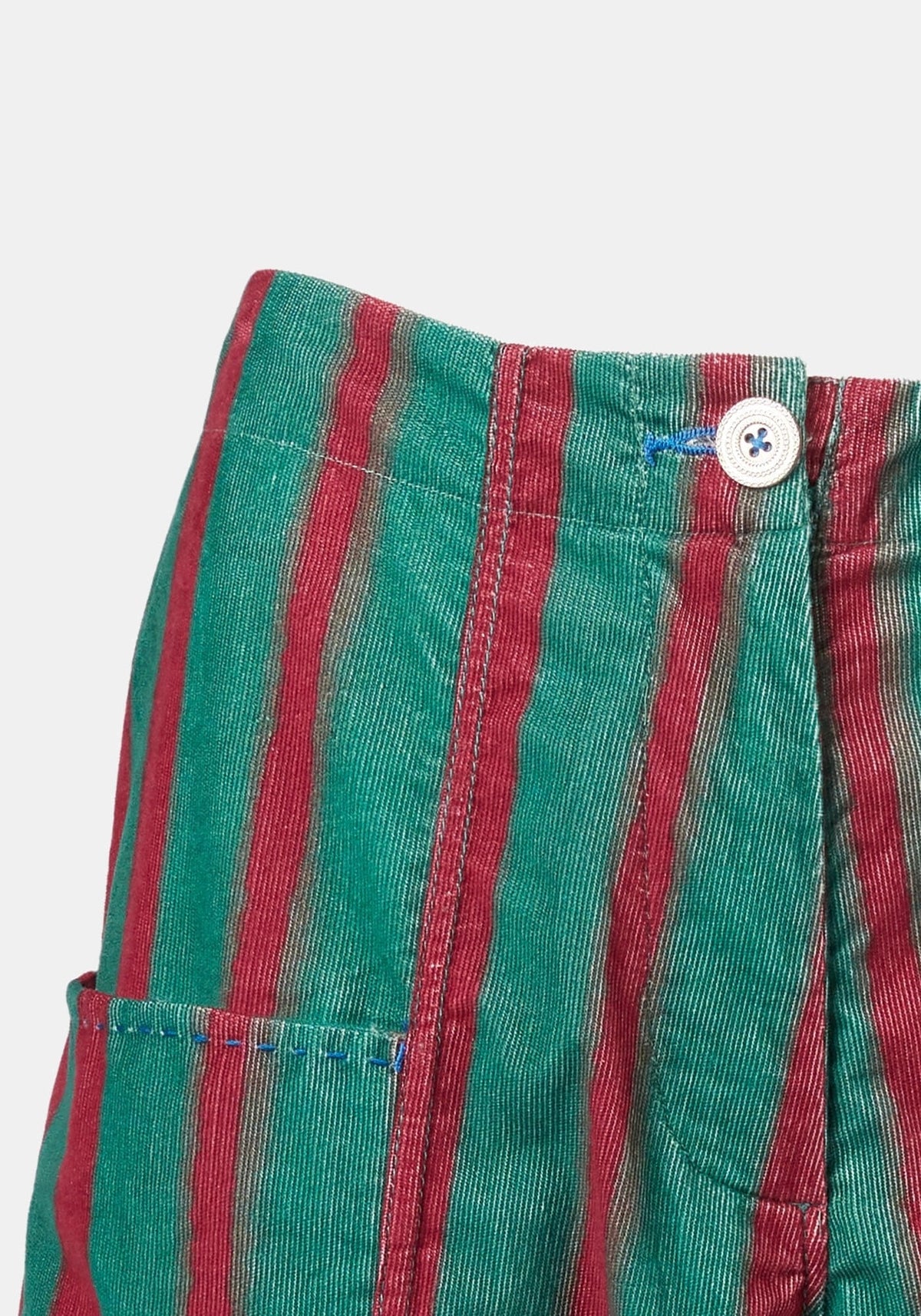 Trousers Zayin Watercolour Stripes Malachite Green - Traces of Me