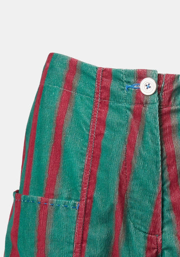 Trousers Zayin Watercolour Stripes Malachite Green - Traces of Me