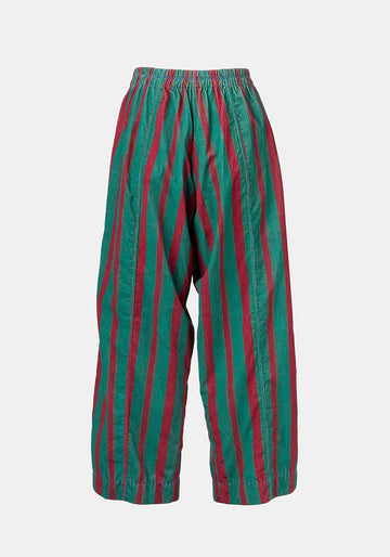 Trousers Zayin Watercolour Stripes Malachite Green - Traces of Me