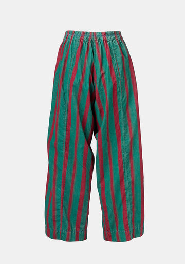 Trousers Zayin Watercolour Stripes Malachite Green - Traces of Me