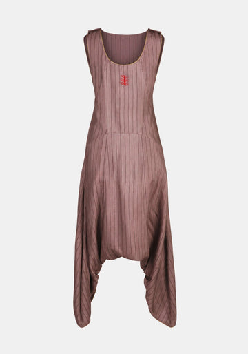 Trousers/Puzzle/Cotton Silk with Stripes - Traces of Me